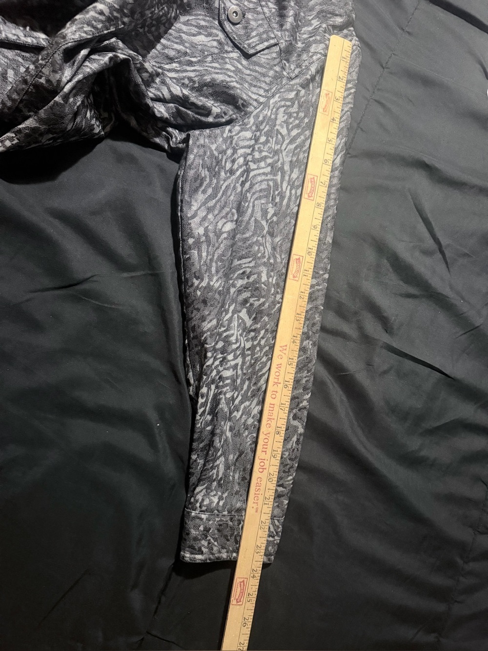 Westbound Black and Gray Patterned Jean Jacket - Picture 12 of 13